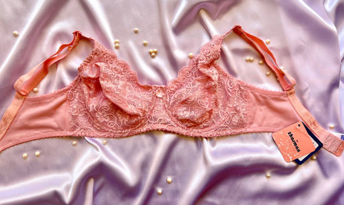 سوتین دانتل بدون لایه Maral ژاسمن | کاپ D صورتی