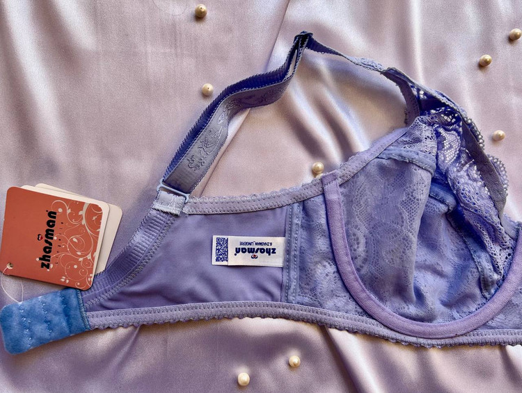 سوتین دانتل بدون لایه Maral ژاسمن | کاپ D آبی آسمانی