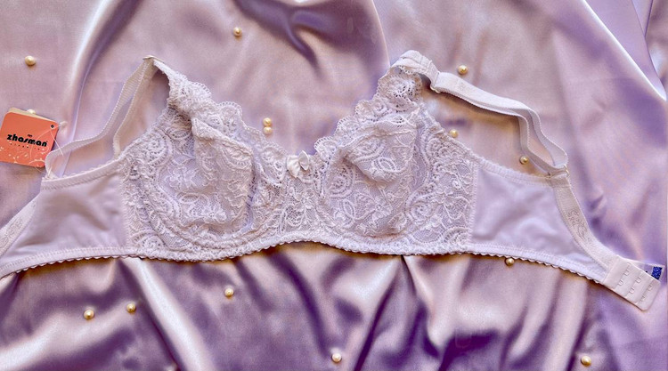 سوتین دانتل بدون لایه Maral ژاسمن | کاپ D سفید