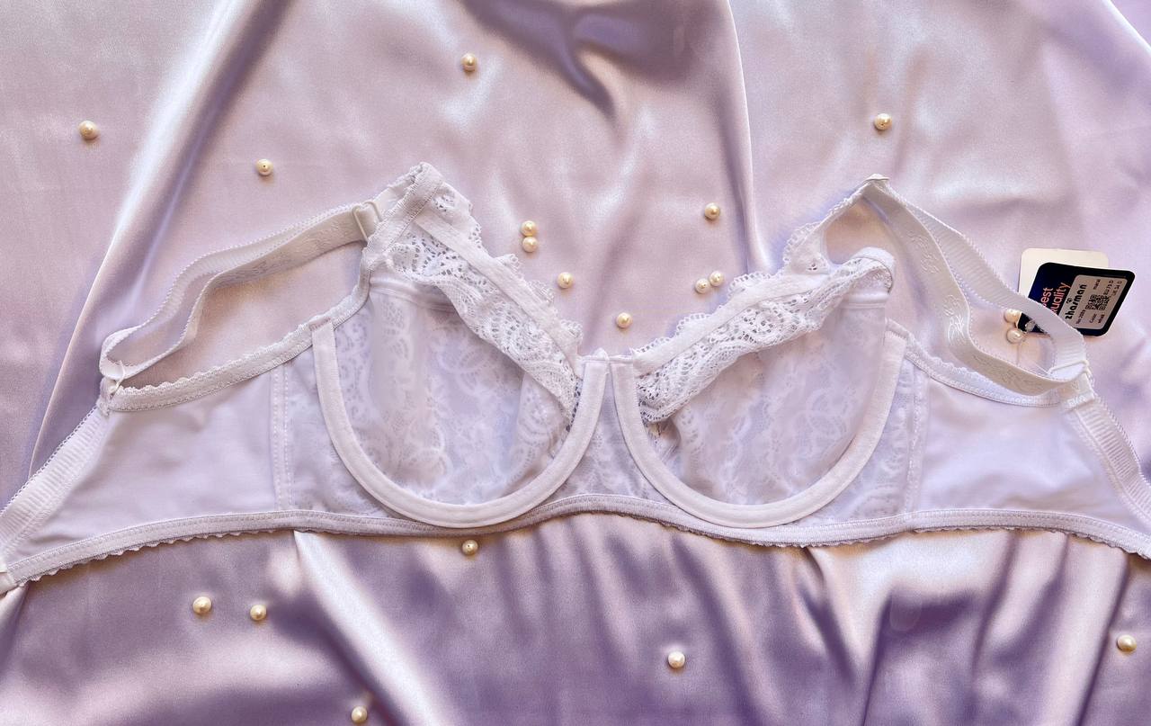 سوتین دانتل بدون لایه Maral ژاسمن | کاپ D سفید