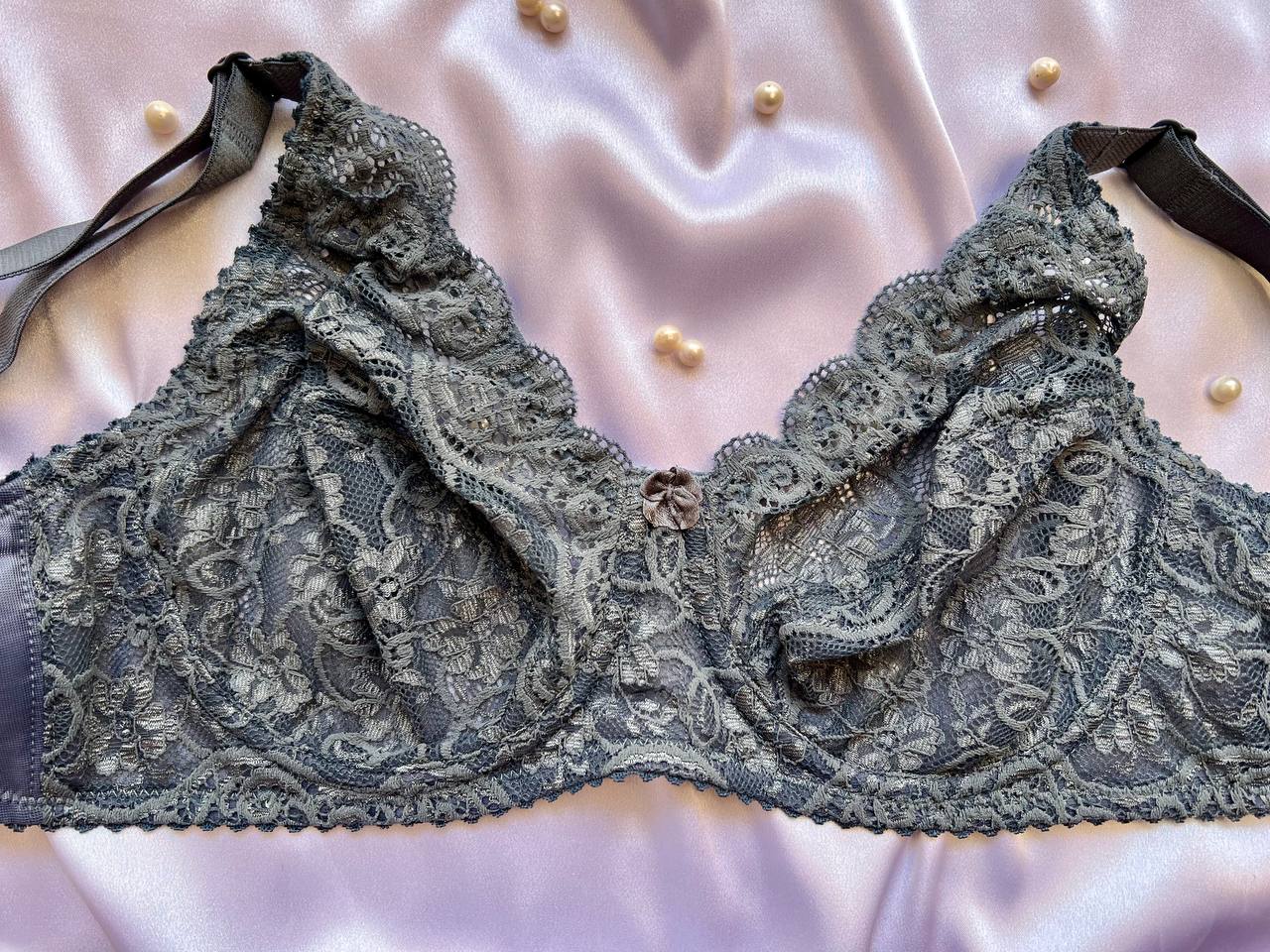 سوتین دانتل بدون لایه Maral ژاسمن | کاپ D توسی دودی